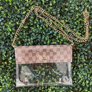 Medium crossbody stadium purse/bag/pvc/clear bag policy